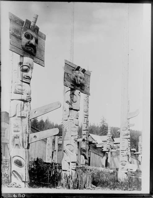 Totem poles.