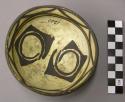 Bowl, polacca polychrome style c. int: zuni rain bird design; ext: unslipped, no