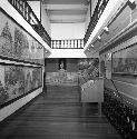 Third floor hallway, entrance to Mesoamerican hall, Peabody Museum