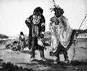 Photo of watercolor, "Two Ottawa Chiefs, Vicinity of Lake Huron" by Joshua Jebb