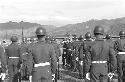 Portrait of soldiers lined in formation