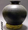 Ceramic blackware jar