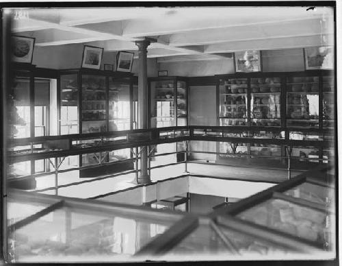 Peabody Museum, Hemenway Room, Pottery Cases in Northwest Corner