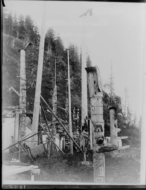 Totem Pole and House