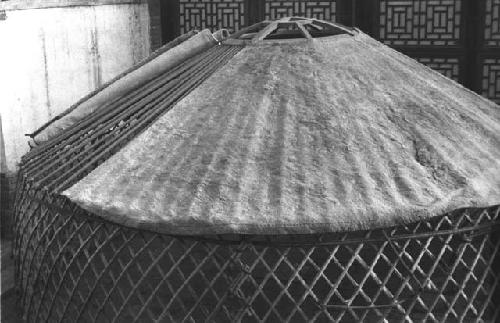 Mongol tent, inner roof covering and frame