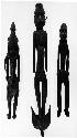 Three carved wooden ancestor figures