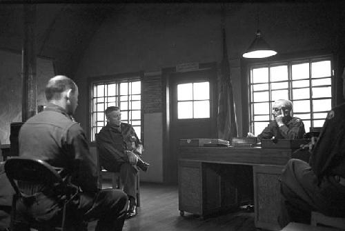 Soldiers inside office during meeting 2