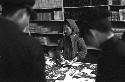 Portrait of girl looking at cards on table