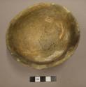 Plain pottery ladle bowl