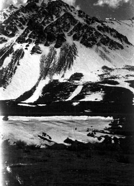 View of Andes from train