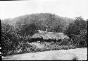 View of house built along river