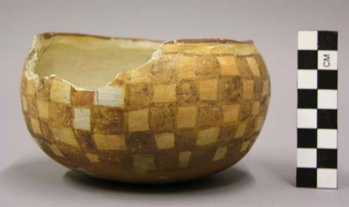 Bowl, polacca polychrome style c. int: slipped, no design; ext: linear design. 7