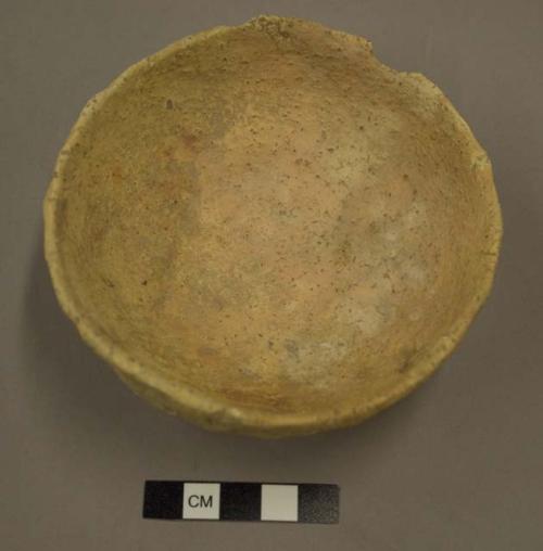 Plain pottery bowl