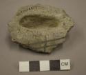 Plain pottery reused potsherd