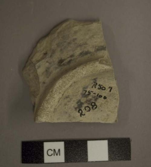 Sherd of San Bernardino pottery, showing part of ring base