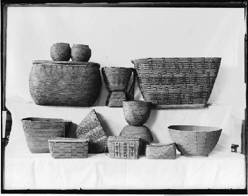 Collection of woven baskets