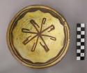 Bowl, polacca polychrome style c. int: curvilinear design; ext: slipped, no desi