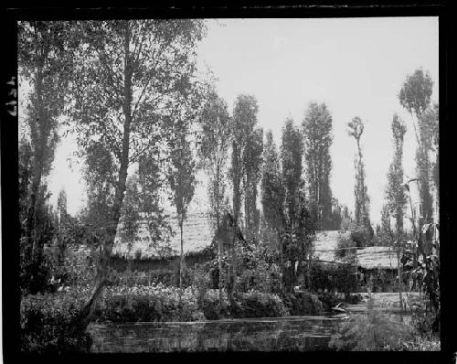 Water boats and houses