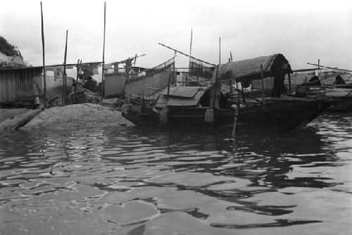 Sampans, nets drying