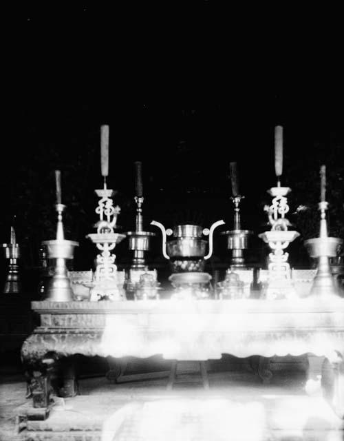 Altars with ornate candles