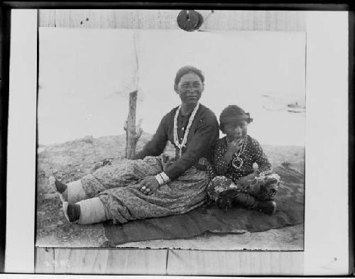 Navajo Woman and child