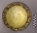 Bowl, polacca polychrome style c. int: linear design; ext: slipped, no design. 1