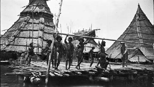 Group on dock