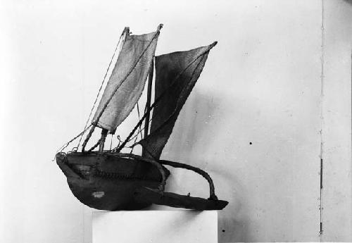 Model of canoe