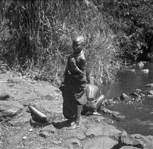 Child who came daily to fill gourds at the stream