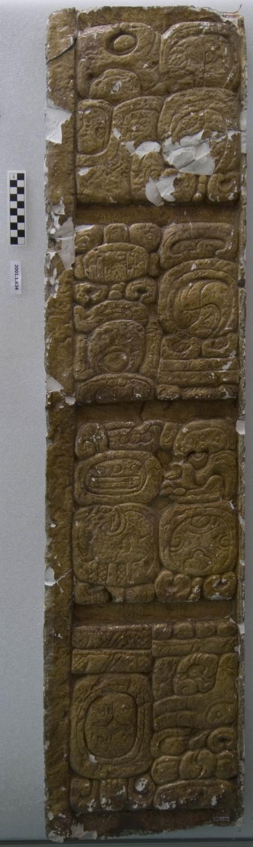 Cast of part of Stela I, portion of  north side glyphs