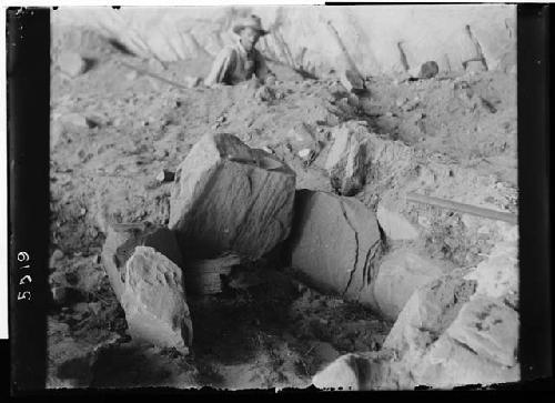 Cave 1 -- Cist with fragments of baskets