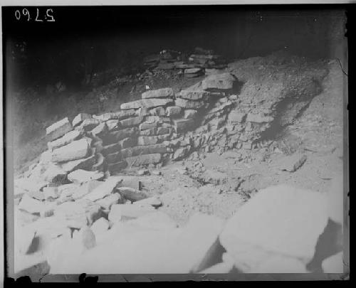 Goat Cave -- showing circular rooms in front of terrace