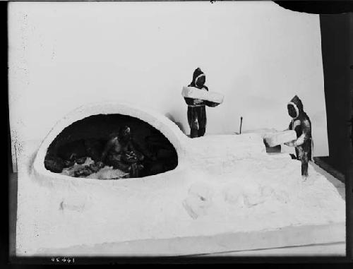 Eskimo diorama, made by S.J. Guernsey