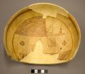 Part of Awatovi black-on-yellow pottery bowl--now catalogued as 10/21807