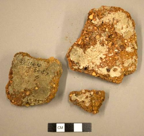 Thick, coarse potsherds