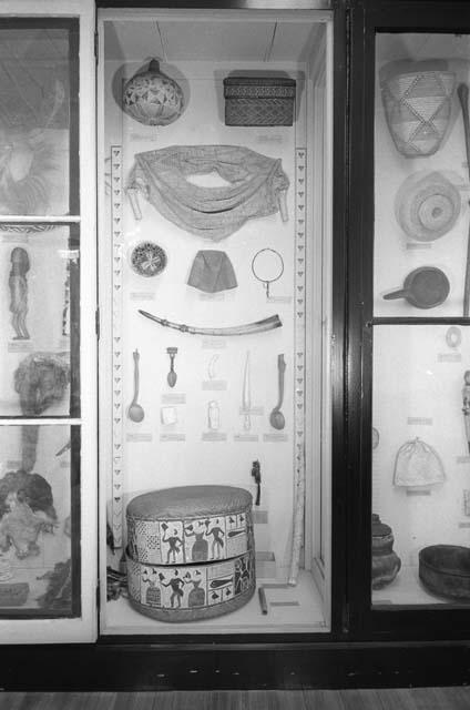 Case in the African Hall of the Peabody Museum, 1966