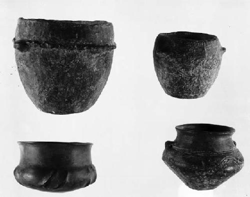 Casts of four pottery vessels