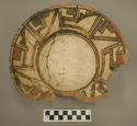 Bowl, Polacca polychrome style c. int: linear design; ext: slipped, no design