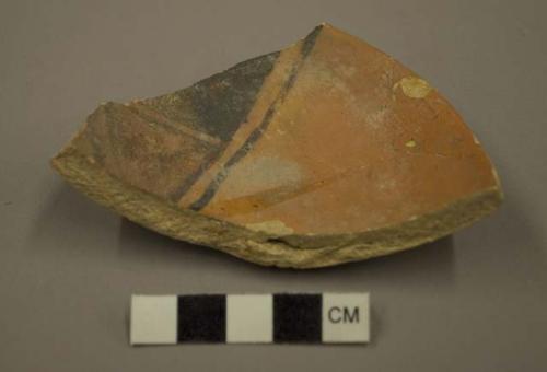 Part of San Bernardino polychrome pottery bowl