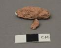 Cast fragments, red w/ brown paint remnants