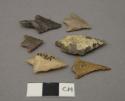Six flint arrowheads