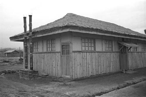 Portrait of house on plain