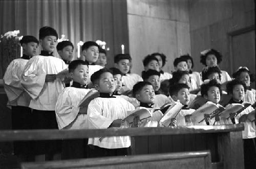 Portrait of children singing in choir 6