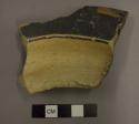 Ring base sherd of pottery plate