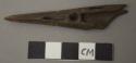 Bone harpoon, perforated