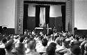 Portrait of auditorium in full during speech 2