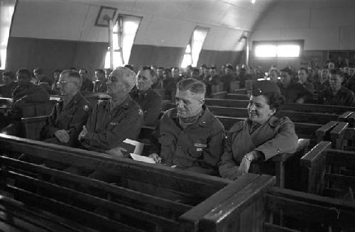 Soldiers in chapel during service