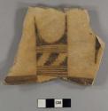 Restored awatovi black-on-yellow potsherd