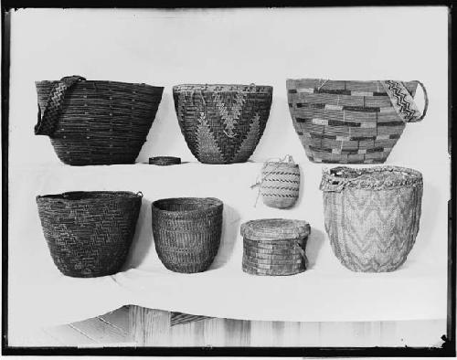 Collection of woven baskets