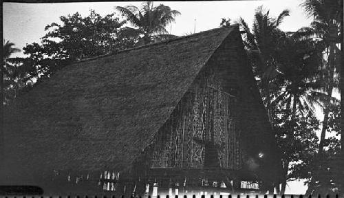 Painted temple on stilts